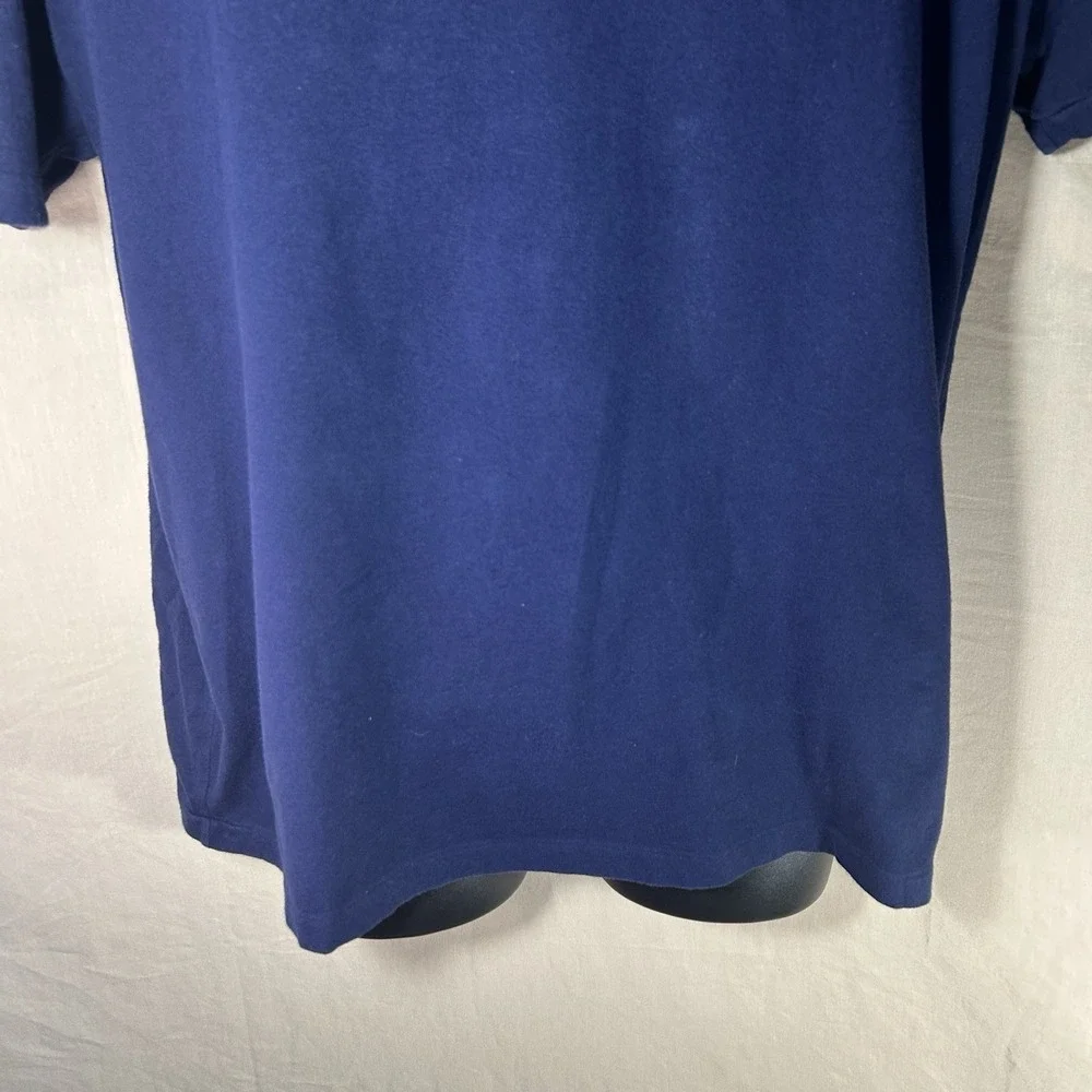 Polo Ralph Lauren T Shirt Mens Medium Navy Blue‎ Red Pony Logo Crewneck